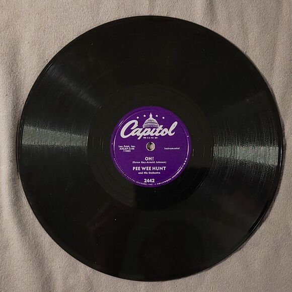 Pee Wee Hunt 78 Oh! / San on Capitol 2422 E- Jazz Pop 1953 - Picture 2 of 3